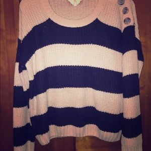 Striped knit sweater